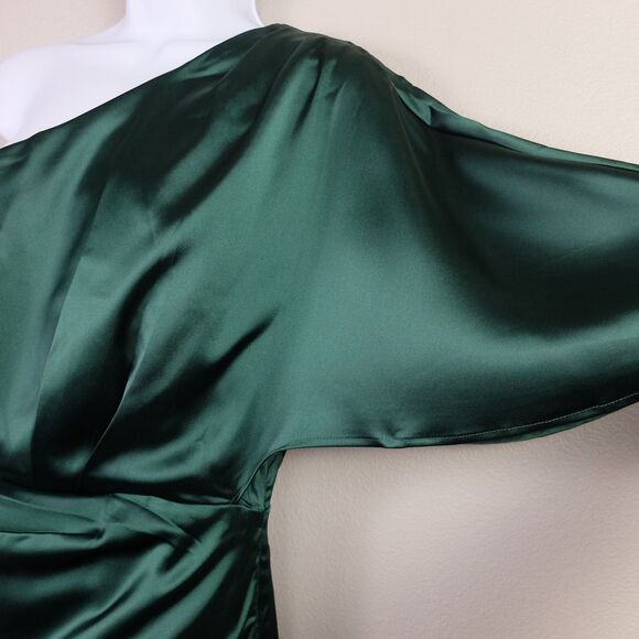 Cupshe Emerald Green Ramla Sheath One-Shoulder Dress Size Small NWT - Picture 5 of 9